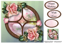 The Circular Window - Downton Roses 8x8