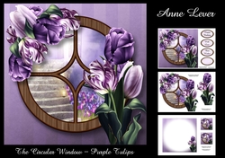 The Circular Window - Purple Tulips