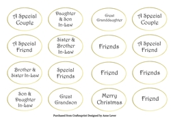 Gold Greetings Tags - In-laws, friends