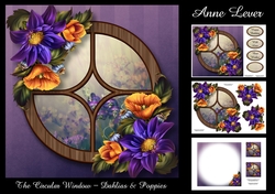 The Circular Window - Dahlias & Poppies