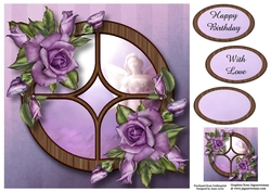 The Circular Window - Heritage roses 8x8