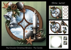 The Circular Christmas Window - The Candle