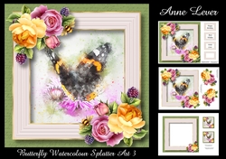 Butterfly Watercolour Splatter Art 3