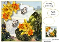 Scenic Shoes & Daffodils 8x8