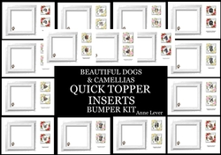 Beautiful Dogs & Camellias QUICK TOPPER INSERTS Bumper Kit