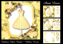Fabulous Fifties Florals - Yellow Roses