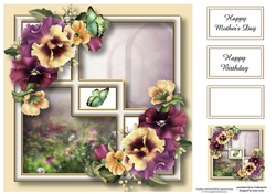 Pansies Of Purple 8x8