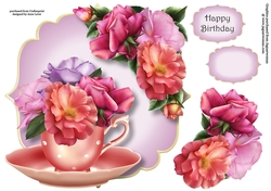 Dubarry Rose Teacup & Saucer