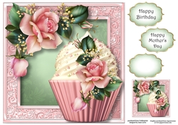 Downton Decor Cupcake 8x8