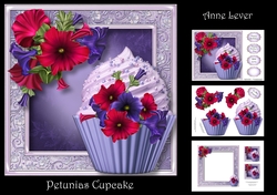 Petunias Cupcake