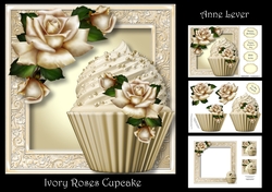 Ivory Roses Cupcake