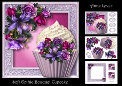 Soft Gothic Bouquet Cupcake