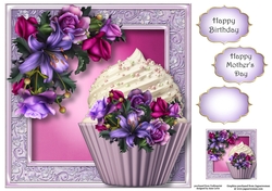 Soft Gothic Bouquet Cupcake 8x8