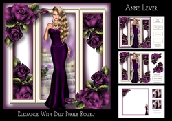 Elegance With Deep Purple Roses