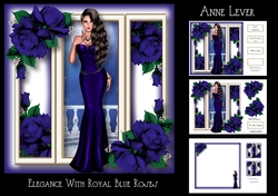 Elegance With Royal Blue Roses