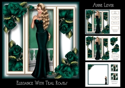 Elegance With Teal Roses