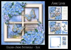 Golden Spring Butterflies - Blue