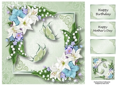 Lovely Lilies & Butterflies 8x8