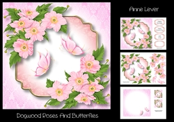 Dogwood Roses And Butterflies