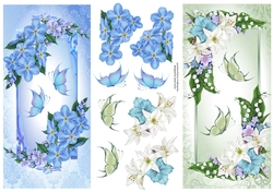 Florals & Butterflies 1 - 2 DL Toppers