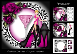 Stilettos & Cocktails - Magenta - Version 1