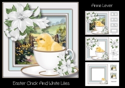Easter Chick & White Lilies