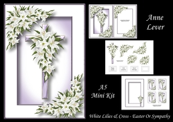 White Lilies & Cross - Easter Or Sympathy
