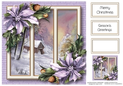 Christmas Scenic Trio - Cabin In The Woods 8x8