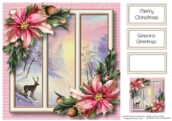 Christmas Scenic Trio - The Winter Stag 8x8