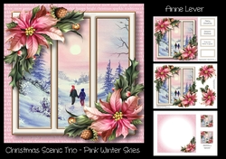 Christmas Scenic Trio - Pink Winter Skies