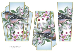 Art Deco Watercolour Stacker - Spring Bird & Blossom