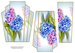 Art Deco Watercolour Stacker - Hyacinths
