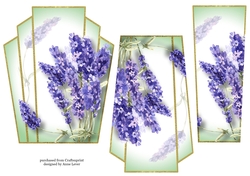 Art Deco Watercolour Stacker - Lavender