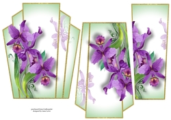 Art Deco Watercolour Stacker - Orchids