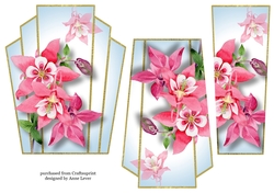 Art Deco Watercolour Stacker - Aquilegia