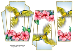 Art Deco Watercolour Stacker - Parrot