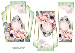 Art Deco Watercolour Stacker - Beautiful Bird 2