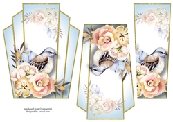 Art Deco Watercolour Stacker - Beautiful Bird 3