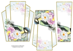 Art Deco Watercolour Stacker - Beautiful Bird 4