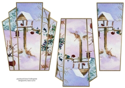 Art Deco Watercolour Stacker Winter Scenes 2