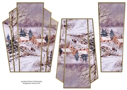 Art Deco Watercolour Stacker Winter Scenes 11
