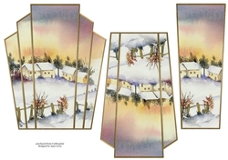 Art Deco Watercolour Stacker Winter Scenes 22