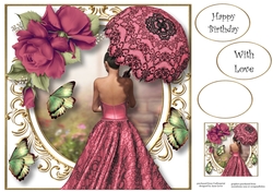 Parasol Spring In Dusky Pink 8x8