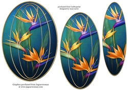 Elongated Oval Stacker - Bird Of Paradise