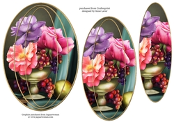 Elongated Oval Stacker - Dubarry Roses