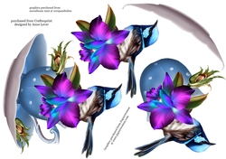 Floral Teacup & Saucer Decoupage Sheet - Tropica