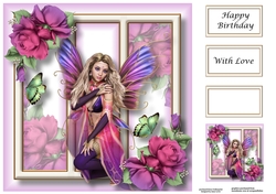 Fabulous Fairy - Pink & Purple 8x8