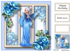 Fabulous Fairy - Bright Blue 8x8