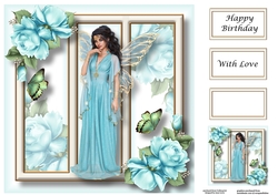 Fabulous Fairy - Powder Blue 8x8