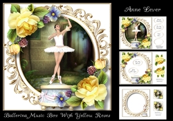 Ballerina Music Box With Yellow Roses